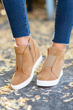 Load image into Gallery viewer, Known By All Camel Brown Wedge Sneakers