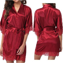 Load image into Gallery viewer, Women Dress Summer Dresses Sleepwear Lace Solid High Quality One Size Sleep Dress Mesh Spandex Half Sleeve Length