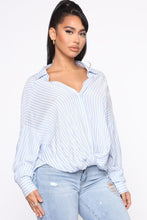 Load image into Gallery viewer, Can't Ignore Me Forever Stripe Top - Blue/combo