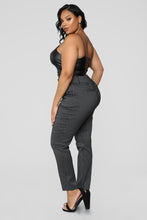 Load image into Gallery viewer, Kiki Pleather Cropped Top - Black