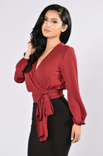 Load image into Gallery viewer, Little White Lies Top - Burgundy