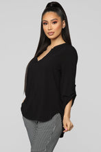 Load image into Gallery viewer, Essential V Neck Shirt - Black