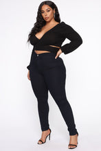 Load image into Gallery viewer, No Tie To Waist Ribbed Top - Black