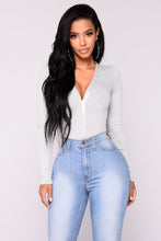 Load image into Gallery viewer, Matilda Ribbed Bodysuit - Grey