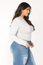 Load image into Gallery viewer, Matilda Ribbed Bodysuit - Grey