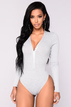 Load image into Gallery viewer, Matilda Ribbed Bodysuit - Grey