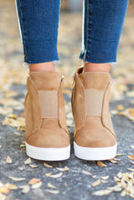 Load image into Gallery viewer, Known By All Camel Brown Wedge Sneakers
