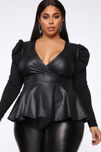 Load image into Gallery viewer, Leather And Love Top - Black
