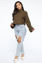 Load image into Gallery viewer, Sorry Not Sorry Turtleneck Top - Olive

