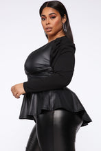 Load image into Gallery viewer, Leather And Love Top - Black
