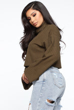 Load image into Gallery viewer, Sorry Not Sorry Turtleneck Top - Olive
