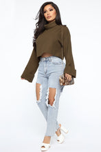 Load image into Gallery viewer, Sorry Not Sorry Turtleneck Top - Olive
