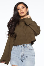 Load image into Gallery viewer, Sorry Not Sorry Turtleneck Top - Olive
