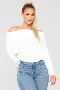 Andi Long Sleeve Top - White