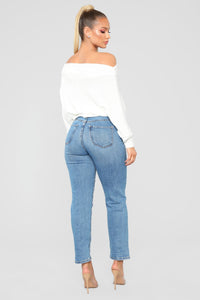 Andi Long Sleeve Top - White
