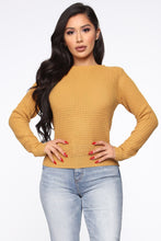 Load image into Gallery viewer, Soulmate Caged Back Sweater - Mustard
