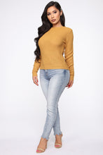 Load image into Gallery viewer, Soulmate Caged Back Sweater - Mustard

