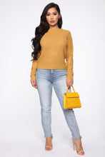 Load image into Gallery viewer, Soulmate Caged Back Sweater - Mustard
