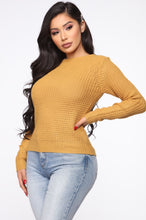 Load image into Gallery viewer, Soulmate Caged Back Sweater - Mustard
