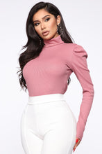 Load image into Gallery viewer, Win Knit Back Long Sleeve Top - Mauve
