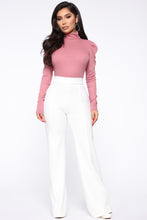 Load image into Gallery viewer, Win Knit Back Long Sleeve Top - Mauve
