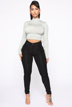 Load image into Gallery viewer, Crossed The Line With Me Knit Top - Sage
