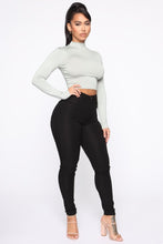 Load image into Gallery viewer, Crossed The Line With Me Knit Top - Sage
