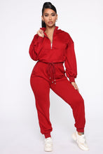 Load image into Gallery viewer, Lounge Wherever I Want Hoodie - Burgundy
