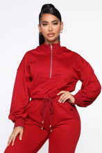 Load image into Gallery viewer, Lounge Wherever I Want Hoodie - Burgundy
