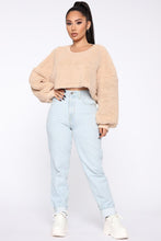 Load image into Gallery viewer, Cozy Thoughts Sherpa Pullover - Taupe
