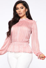 Load image into Gallery viewer, Power Over Problems Mock Neck Top - Blush
