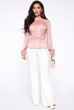 Load image into Gallery viewer, Power Over Problems Mock Neck Top - Blush
