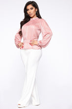 Load image into Gallery viewer, Power Over Problems Mock Neck Top - Blush

