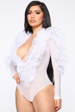 Load image into Gallery viewer, Rumba Tulle Bodysuit - White
