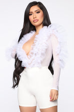 Load image into Gallery viewer, Rumba Tulle Bodysuit - White
