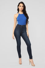 Load image into Gallery viewer, Say Less Halter Bodysuit - Royal
