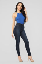 Load image into Gallery viewer, Say Less Halter Bodysuit - Royal
