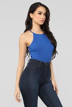 Load image into Gallery viewer, Say Less Halter Bodysuit - Royal
