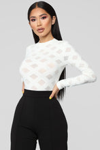 Load image into Gallery viewer, Edges That Scratch Bodysuit - White
