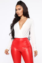 Load image into Gallery viewer, Small Little Lies Surplice Bodysuit - White
