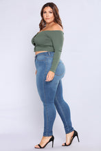 Load image into Gallery viewer, Talk That Talk Off Shoulder Top - Olive
