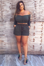 Load image into Gallery viewer, Talk That Talk Off Shoulder Top - Olive

