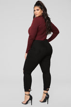 Load image into Gallery viewer, Grind Time Beyond Long Sleeve Bodysuit - Burgundy
