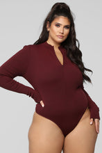 Load image into Gallery viewer, Grind Time Beyond Long Sleeve Bodysuit - Burgundy
