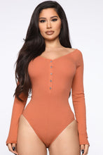 Load image into Gallery viewer, Hazel Ribbed Henley Bodysuit - Rose
