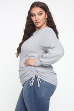 Load image into Gallery viewer, Rawan Ruched Top - Heather Grey
