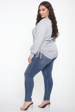 Load image into Gallery viewer, Rawan Ruched Top - Heather Grey
