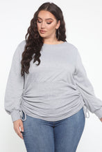 Load image into Gallery viewer, Rawan Ruched Top - Heather Grey
