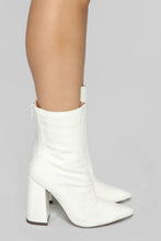 Load image into Gallery viewer, In Disguise Bootie- White Croc
