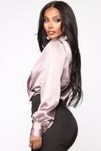 Load image into Gallery viewer, Sparkling Champagne Satin Top - Purple
